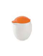 orange - pot à lait porcelaine blanche publicitaire