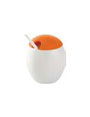 orange - sucrier en porcelaine personnalisé